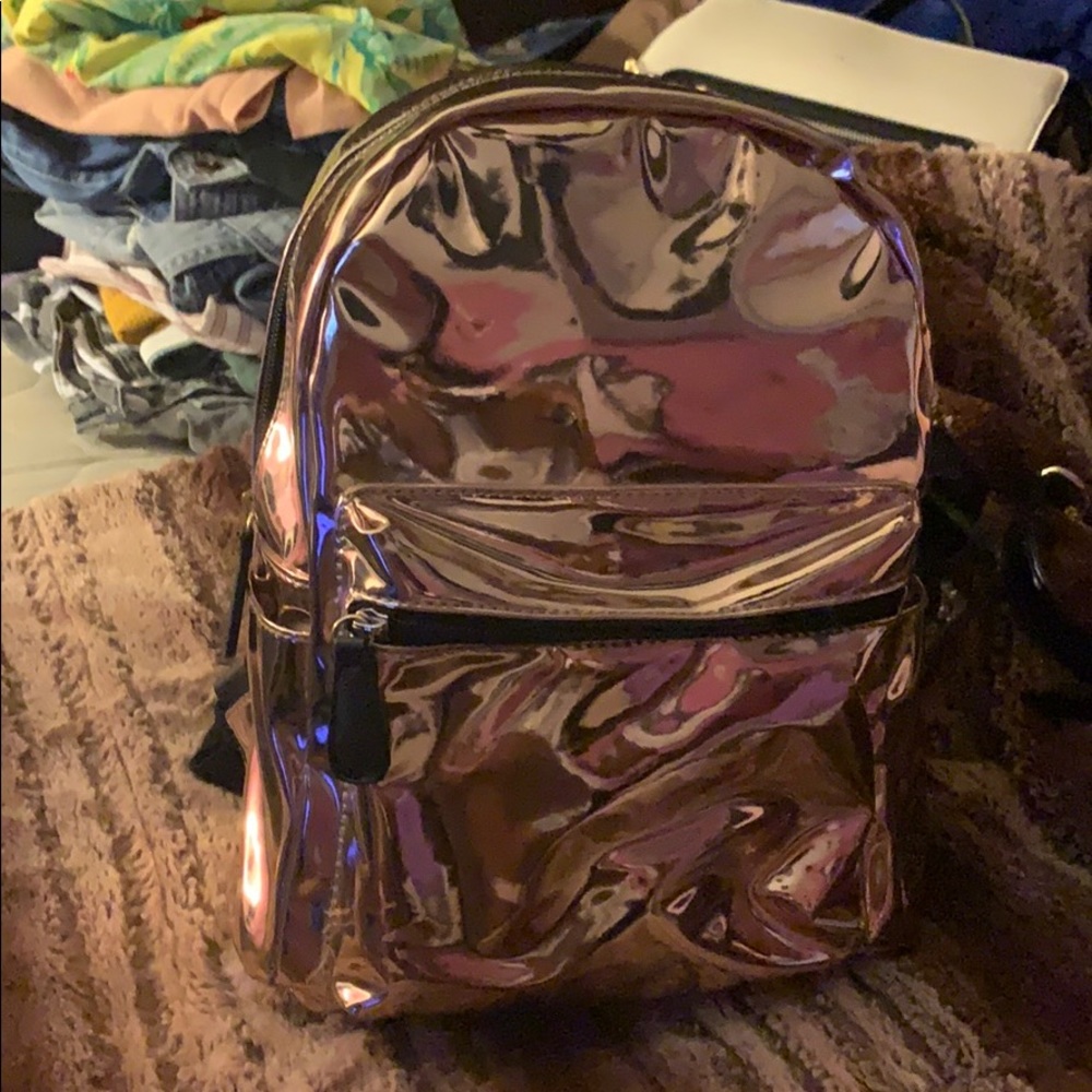 Rose cold backpacks purse little girl